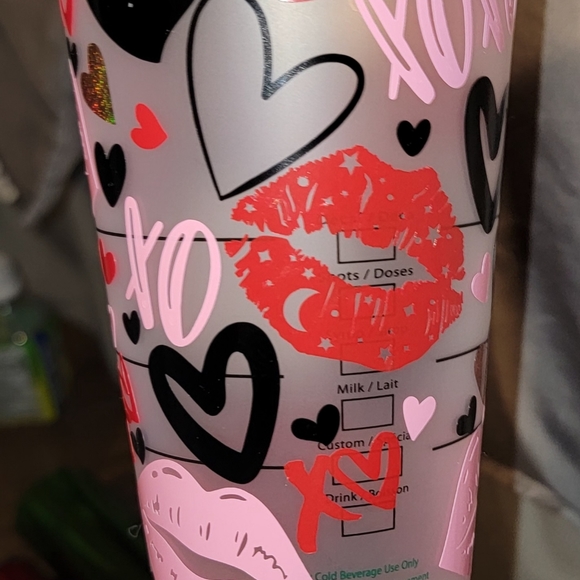 Custom Starbucks Valentines Cold Cup - Picture 3 of 5